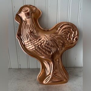 Vintage 1950’s Mirro USA Aluminum Copper Rooster Mold Wall Hanging Chicken 11"